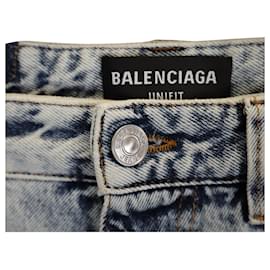 Balenciaga-Balenciaga Pull Up Baggy Pants in Light Blue Blue Cotton-Blue,Light blue