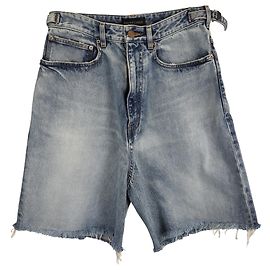 Shorts da skate Balenciaga in cotone azzurro chiaro Blu Blu chiaro