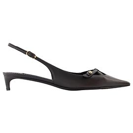 Dolce & Gabbana Slingbacks - Dolce&Gabbana - Leder - Schwarz Schwarz