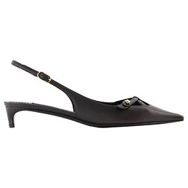 Dolce & Gabbana Slingbacks - Dolce&Gabbana - Leder - Schwarz Schwarz
