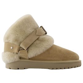 Botas cómodas - Burberry - Cuero - Beige Castaño Beige