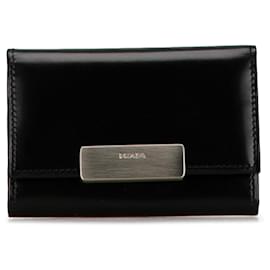 Prada-Prada Black Leather Key Case-Black