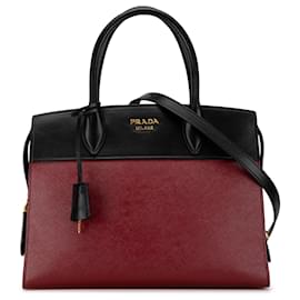 Prada-Prada Red Saffiano Lux Esplanade Tote-Red