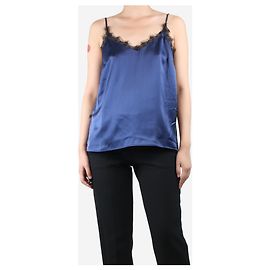 Anine Bing Dunkelblaue Seiden-Camisole - Größe M Blau