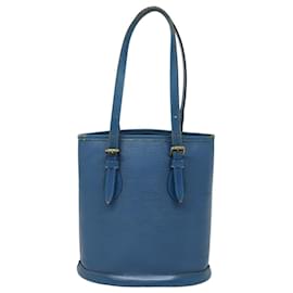 Louis Vuitton-LOUIS VUITTON Bolsa de Ombro Epi Bucket PM Azul LV Auth 78158-Azul