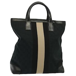 Gucci-Borsa a mano GG Canvas Gucci bianca e nera 002 1093 Auth yk13186-Nero,Bianco