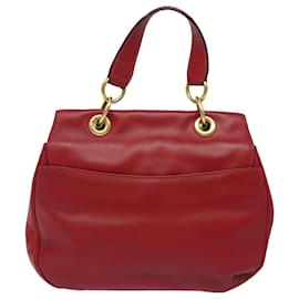 Céline-CELINE Schultertasche Leder 2way Rot Auth 78318-Rot