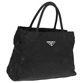 Prada-PRADA Hand Bag Nylon Black Auth bs15378-Black