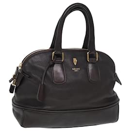 Céline-CELINE Hand Bag Leather Brown Auth bs15316-Brown