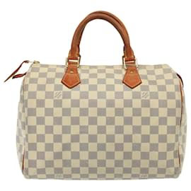 Louis Vuitton-LOUIS VUITTON Borsa a Mano Damier Azur Speedy 30 N41533 LV Auth 78199-Altro