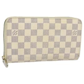 Louis Vuitton-LOUIS VUITTON Portafoglio Lungo Zippy Organizzatore Damier Azur N60012 LV Auth 77704-Altro