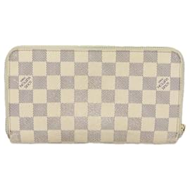 Louis Vuitton-LOUIS VUITTON Portafoglio Lungo Zippy Organizzatore Damier Azur N60012 LV Auth 77704-Altro