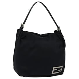 Fendi-FENDI Hand Bag Nylon Black Auth ep4468-Black