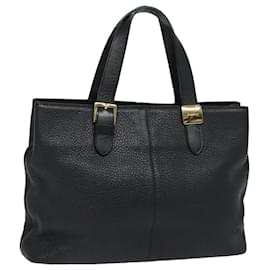 Autre Marque-Burberrys Hand Bag Leather Black Auth 79491-Black