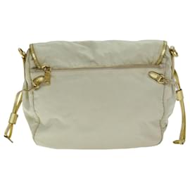 Prada-Sac à épaule PRADA en nylon beige Auth fm3522-Beige