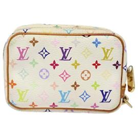 Louis Vuitton-LOUIS VUITTON Pochette Wapity Monogramma Multicolore Bianca M58033 Auth 79011-Bianco