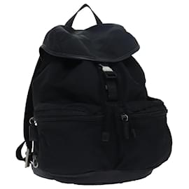 Prada-PRADA Backpack Nylon Black Auth ki4596-Black