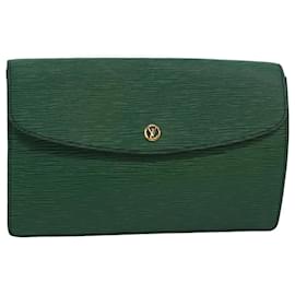 Louis Vuitton-LOUIS VUITTON Epi Montaigne 27 Bolsa Clutch Verde M52654 LV Auth 78110-Verde