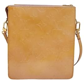 Louis Vuitton-LOUIS VUITTON Monogram Vernis Motto Pouch Marshmallow Pink M91312 LV Auth ki4629-Other