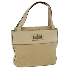 Céline-CELINE Hand Bag Canvas Beige Auth 77718-Beige