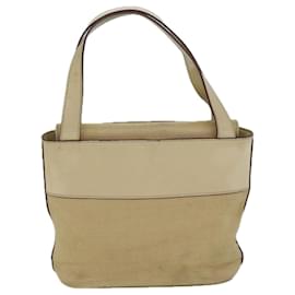 Céline-CELINE Hand Bag Canvas Beige Auth 77718-Beige