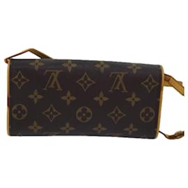 Louis Vuitton-LOUIS VUITTON Monogram Pochette Twin PM Shoulder Bag M51854 LV Auth 79810-Monogram