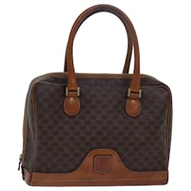 Céline-Sac à main en toile Macadam CELINE marron Auth 80058-Marron