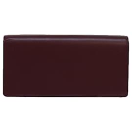 Cartier-CARTIER Wallet Leather Red Auth 79472-Red