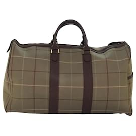 Autre Marque-Burberrys Nova Check Boston Bag Canvas Beige Auth bs15037-Beige