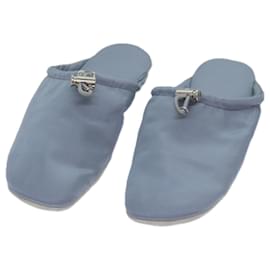 Prada-PRADA Room Shoes & Pouch Nylon Light Blue Auth 79894-Light blue