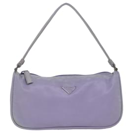 Prada-PRADA Accessory Pouch Nylon Purple Auth 79688-Purple
