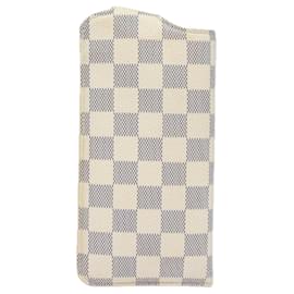 Louis Vuitton-LOUIS VUITTON Damier Azur Etui Lunettes MM Glasses Case N60025 LV Auth kk244-Other