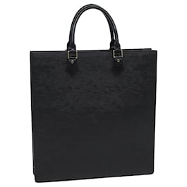 Louis Vuitton-LOUIS VUITTON Epi Sac Plat Bolsa de Mão Preta M59082 LV Auth 79845-Preto