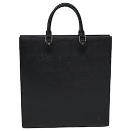 Louis Vuitton-LOUIS VUITTON Epi Sac Plat Bolsa de Mão Preta M59082 LV Auth 79845-Preto