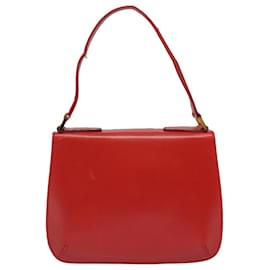 Fendi-Sac à main FENDI en cuir rouge Auth 79213-Rouge