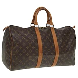 Louis Vuitton-LOUIS VUITTON Monogram Keepall 45 Boston Bag M41428 LV Auth 79436-Monogram