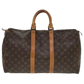 Louis Vuitton-LOUIS VUITTON Monogram Keepall 45 Boston Bag M41428 LV Auth 79436-Monogram