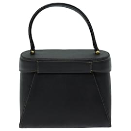 Valentino-Sac à main VALENTINO en cuir Safiano noir Auth ki4640-Noir