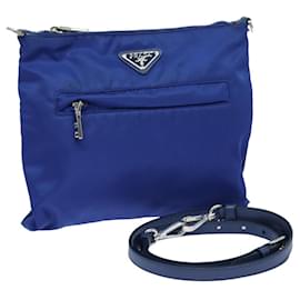 Prada-PRADA Sac à épaule en nylon bleu Auth 79905-Bleu