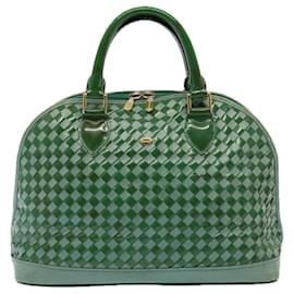 Bally-BALLY Sac à main en cuir suédé 2 pièces Vert Noir Auth bs14876-Noir,Vert