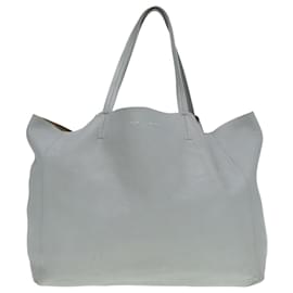 Céline-Sac cabas horizontal CELINE en cuir bleu clair Auth mr333-Bleu clair