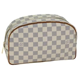 Louis Vuitton-LOUIS VUITTON Trousse Toilette Damier Azur 25 Pochette Cosmetica N41420 Auth ki4616-Altro