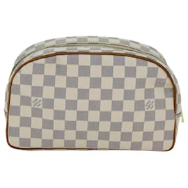 Louis Vuitton-LOUIS VUITTON Trousse Toilette Damier Azur 25 Pochette Cosmetica N41420 Auth ki4616-Altro