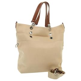 Burberry-Sac fourre-tout en toile Burberry Nova Check Blue Label 2way beige Auth yk13273-Beige