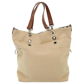 Burberry-Sac fourre-tout en toile Burberry Nova Check Blue Label 2way beige Auth yk13273-Beige