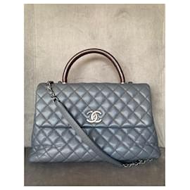 Chanel-Bolsa de aba grande Coco Handle-Cinza