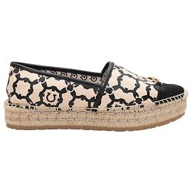 Espadrilles en cuir Kim Salvatore Ferragamo noir et blanc, taille US 11 Noir