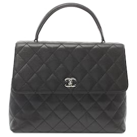 Chanel-Sac à main Kelly en caviar noir de Chanel-Noir