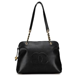 Chanel-Black Chanel CC Caviar Tote-Black