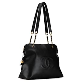 Chanel-Black Chanel CC Caviar Tote-Black